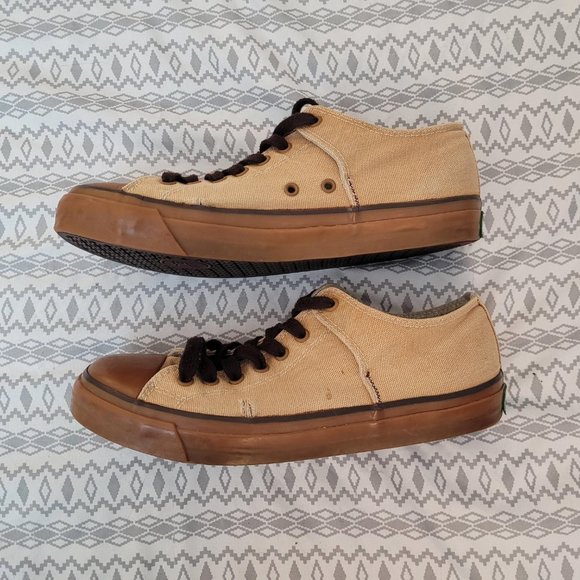 Vintage Bob Cousy brown canvas sneakers. Women's 11, Men's 9.5 - Picture 2 of 8